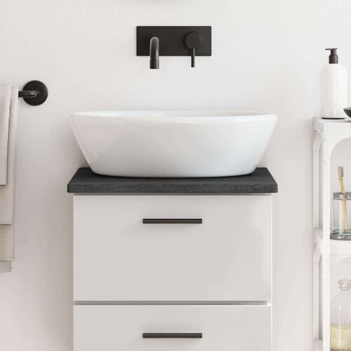  Kopalni&amp;scaron;ki pult temno siv 40x40x2 cm obdelan trden les Slike
