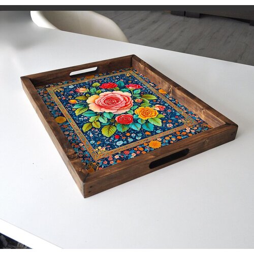 Aberto Design Poslužavnik REF047 48 x 38 x 4 cm, Šareni Cene
