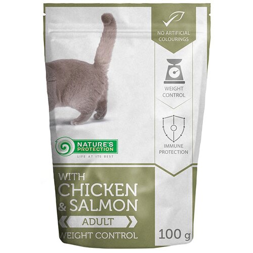 Natures Protection adult weight control chicken&salmon 2.2 kg Slike