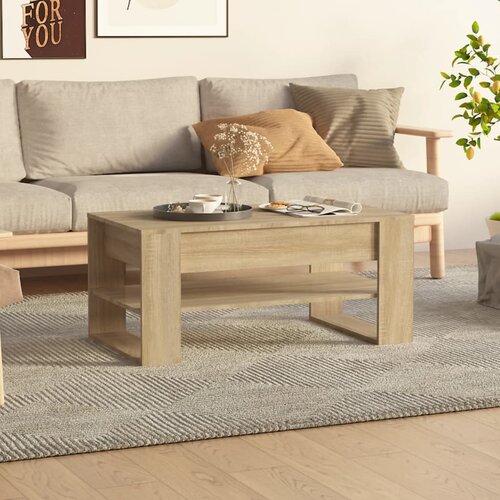 Furnova Klubska mizica sonoma hrast 102x55x45 cm konstruiran les, (21913561) Cene