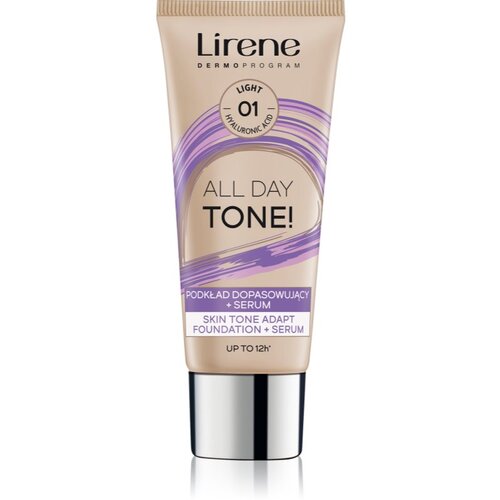 Lirene ALL DAY TONE! vlažilni tekoči puder za sijoč videz odtenek 01 Light 30 ml Cene