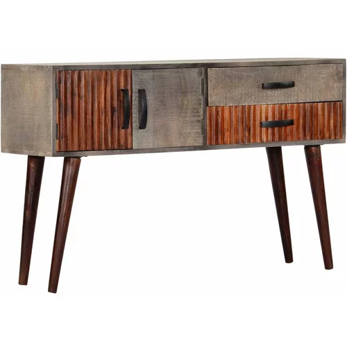 Konzolni stol sivi 120 x 35 x 75 cm grubo masivno drvo manga