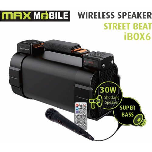 Max Mobile zvučnik bluetooth STREET BEAT iBox 6 BLACK Z.Boys Slike