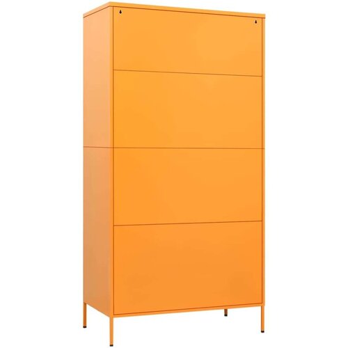 VidaXL Garderobna omara gorčično rumena 90x50x180 cm jeklo Slike
