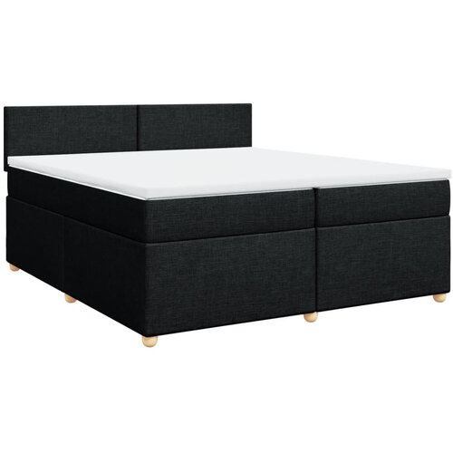 vidaXL Box spring postelja z vzmetnico črn 200x200 cm blago, (21307421) Cene