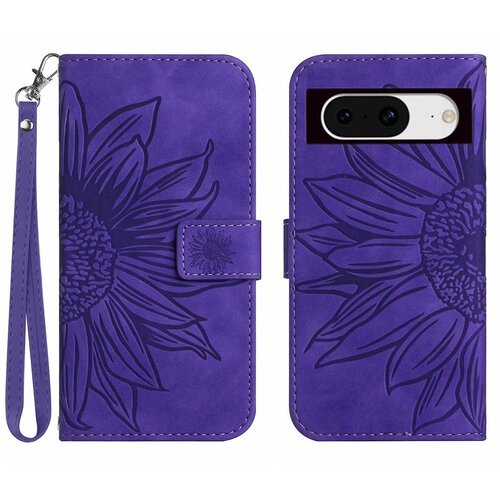 INORCO Etui za telefon denarnica z natisom za Google Pixel 8, usnjen ovitek za stojalo, odporen proti padcem, s trakom za roko, (22037101) Slike