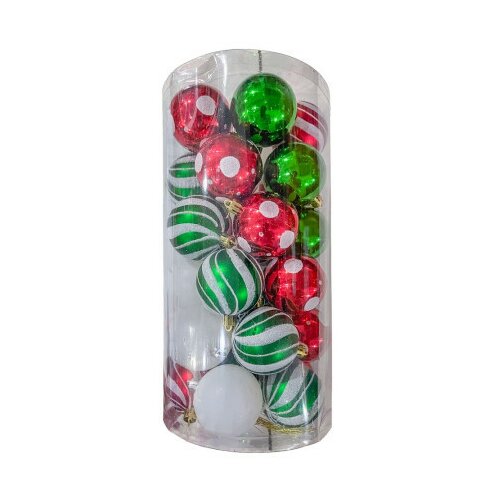  Icy set, novogodišnje kugle, set, zelena i crvena, 6cm, 30K ( 780259 ) Cene