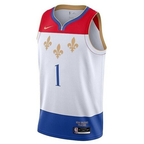 Nike Majice s kratkimi rokavi Nba New Orleans Pelicans Zion Williamson City Edition Bela Slike