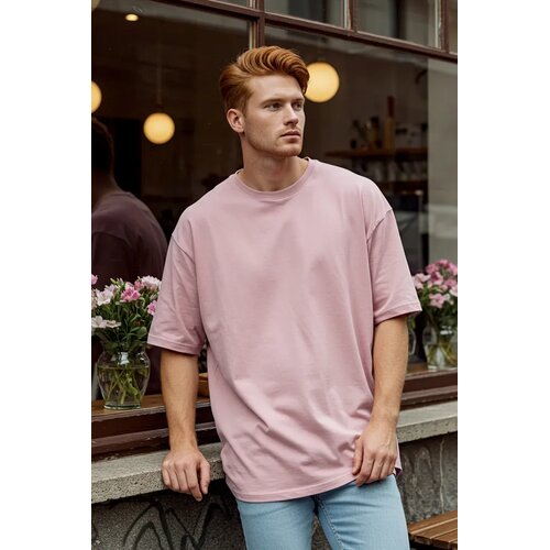 Trendyol Muška majica Tmnss22Ts0318, Roze Cene