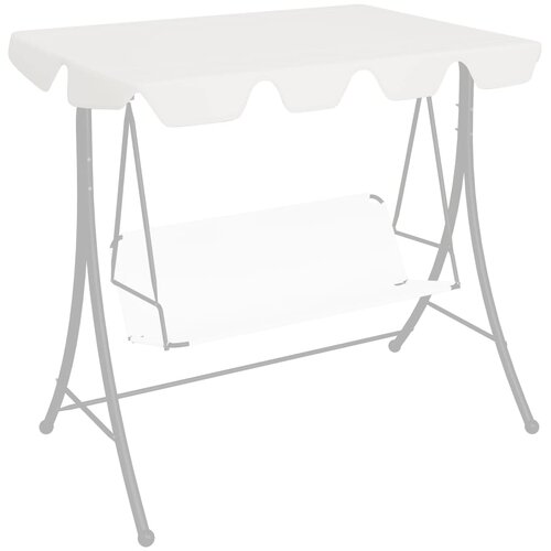 VidaXL Zamjenski krov za vrtnu ljuljačku bijeli 188 / 168x110 / 145 cm Slike