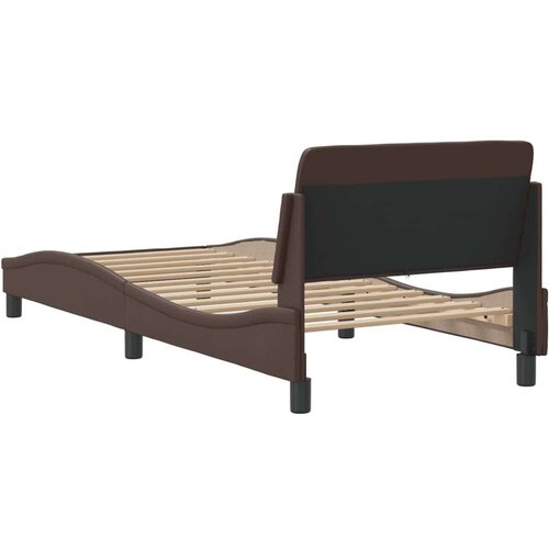  Okvir za krevet s uzglavljem smeđi 80 x 200 cm od umjetne kože Slike