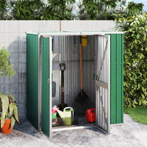 vidaXL vrtna lopa za orodje zelena 161x89x161 cm pocinkano jeklo Cene