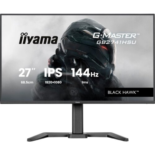 Iiyama 27 inch IPS Gaming G-Master Black Hawk FreeSync 1920x1080 144Hz 300cd/m2 HDMI DisplayPort 1ms MPRT Adaptive Sync Speakers USB 2x 2.0 Black Tuner 15cm Height Adj Stand Cene