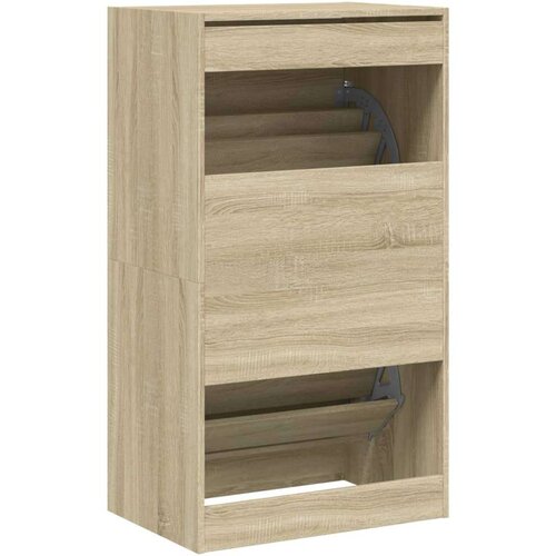 vidaXL Omarica za čevlje z 2 predaloma sonoma hrast 60x42x108 cm Cene