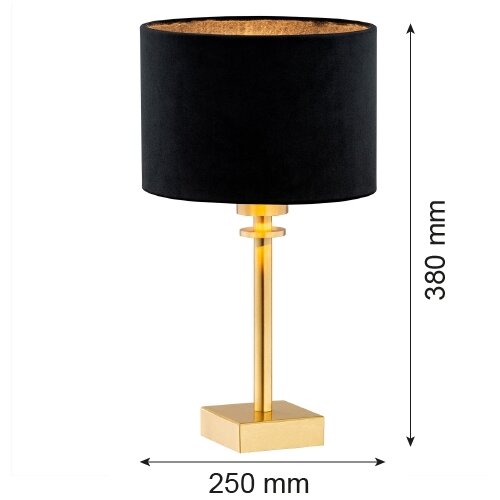  Argon 8049 - Stona lampa ABBANO 1xE27/15W/230V mesing/crna Slike