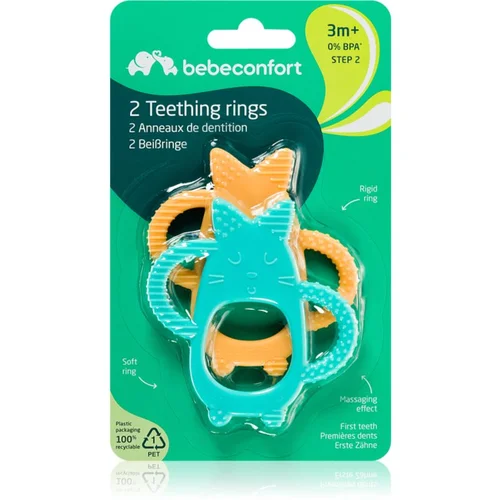 Bebe Confort 2 Teething Rings grizalo 3 m+ 2 kos