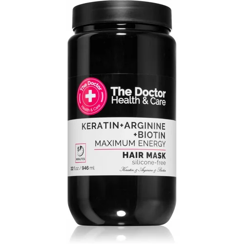 The Doctor Keratin + Arginine + Biotin Maximum Energy keratin maska za lase 946 ml