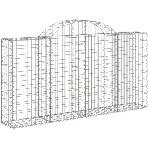  Lučne gabionske ko&amp;scaron;are 10kom 200x30x100/120cm pocinčano željezo Slike
