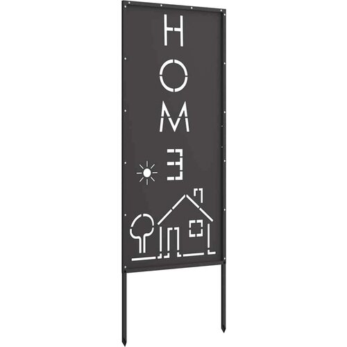 VidaXL Dekorativna ploča za vrt Crna 50 x 140 cm Slike
