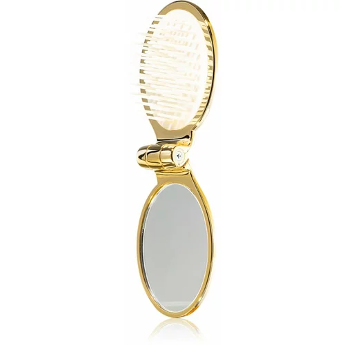 Janeke Gold Line Golden Folding Hair-Brush with Mirror češalj za kosu sa zrcalom 9,5 x 5,5 x 3,5 cm