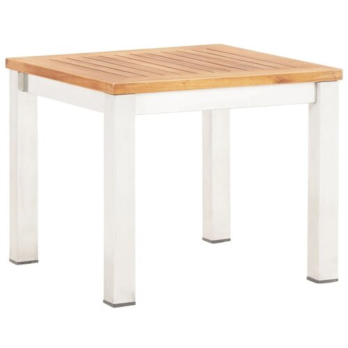  Vrtni bočni stolić 45 x 45 x 38 cm od bagremovog drva i čelika Cijene