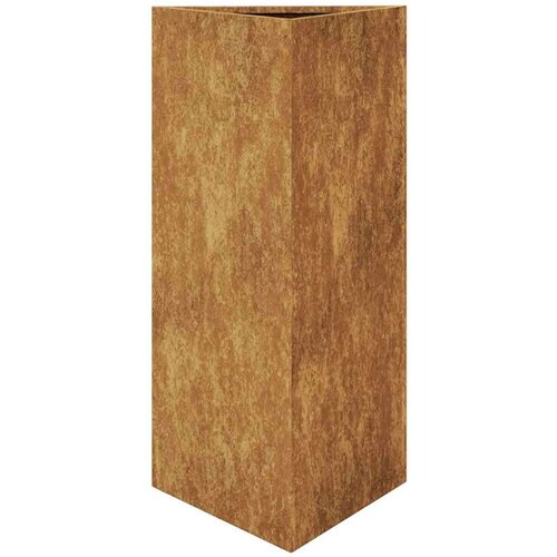 VidaXL Vrtne sadilice 2 kom trokutasta 40x34,5x70 cm od čelika COR-TEN Slike