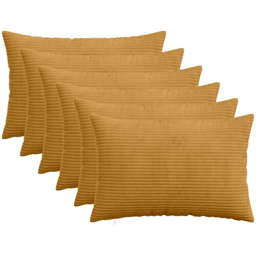  Presvlaka za jastuk 6 pcs HEERLEN Žuta 40 x 60 cm Kord Cene