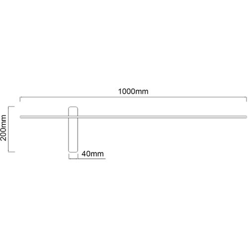 Open design OR85051 - led zidno svetlo bene LED/10,5W/230V 100 cm crna Slike