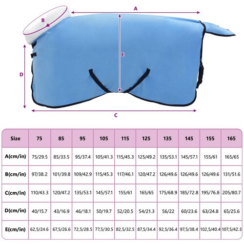  Pokrivač za konje Pun Aqua 85 cm Polartec Slike