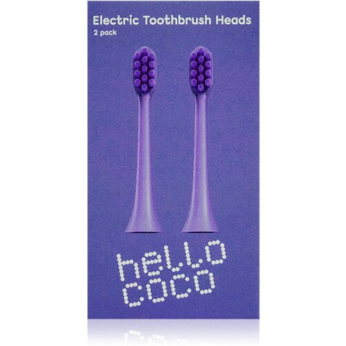 Hello Coco Electric Toothbrush Heads Purple nadomestne glave za zobno ščetko 2 kos Cene