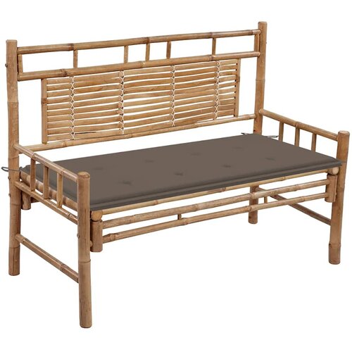 vidaXL Vrtna klupa s jastukom 120 cm od bambusa Cene