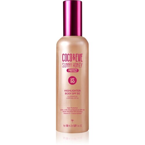 Coco & Eve Sunny Honey Highlighter Body SPF50 za&scaron;titni serum s posvjetljujućim učinkom SPF 50 150 ml Cijene
