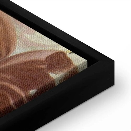  Slika - Michelangelo &amp;ndash; The Creation of Adam II 90x60 U crnom drvenom okviru Slike