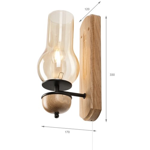  Brilagi - LED zidno svetlo COTTAGE 1xE14/40W/230V hrast/braon Slike