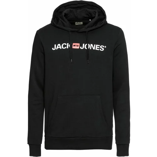 Jack & Jones Majica oranžna / črna / bela