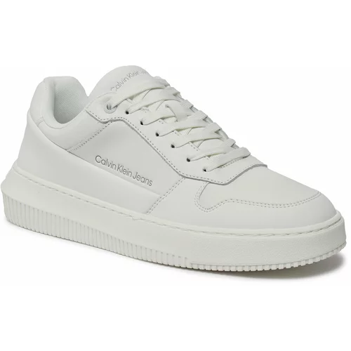 Calvin Klein Jeans Superge Chunky Cupsole Low Lth In Sat YM0YM00873 Triple Bright White 0K4