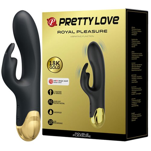  Vibrator Double Pleasure, Silikonski, 19.2cm, Crni Cene