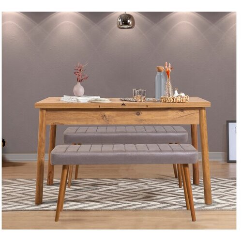 Hanah home trpezarijski sto i klupa 3 komada Santiago 0701 869VEL8841 Cene