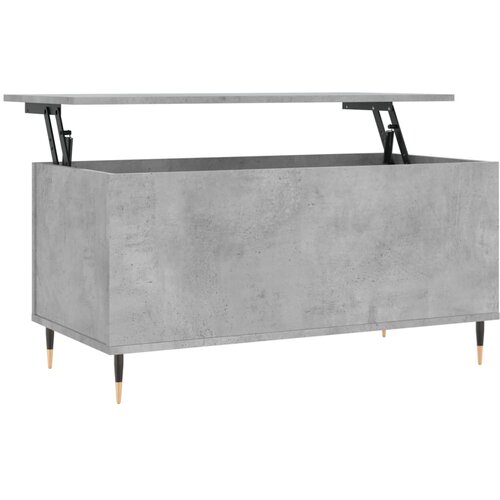 Maison Chic Klubska mizica - kavna mizica - Nizka mizica betonsko siva 90x44,5x45 cm inženirski les, (21755066) Cene