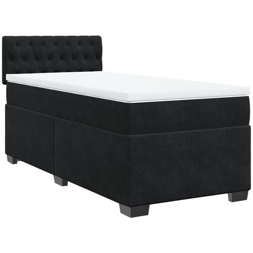 Maison Chic Box spring postelja - Vzmetna postelja z vzmetnico črna 90x200 cm žamet SL4133, (21887586) Slike