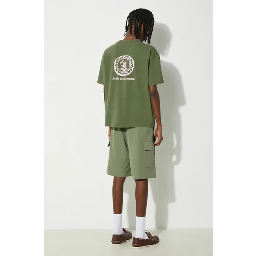 Drôle de Monsieur Pamučna majica Le T-Shirt Art de la Table za muškarce, boja: zelena, s tiskom, D-TS186-CO134-KK