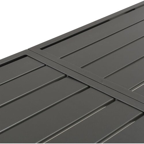  Vrtni stol tamnosivi 180 x 83 x 72 cm čelični Slike