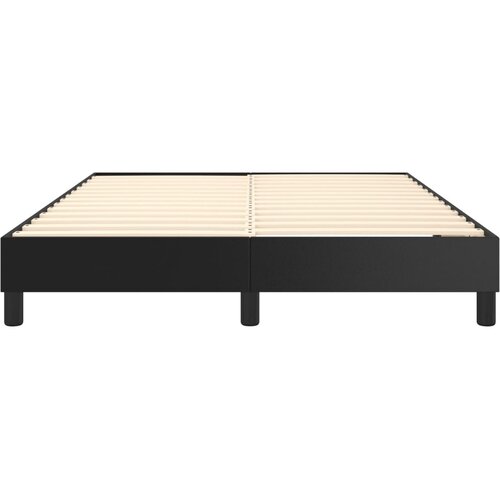  Okvir za krevet s oprugom crni 140x190 cm od umjetne kože Slike