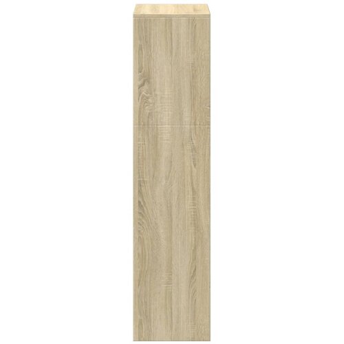 Pregrada regal za knjige 3 razina hrast 123x29x123 cm drveni Slike