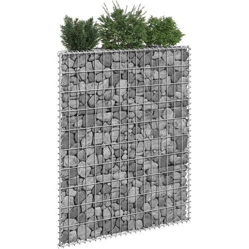 vidaXL trapezna gabionska gredica od pocinčanog čelika 80x20x100 cm Cijene
