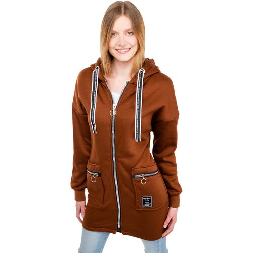 Glano Women&amp;#039;s Extended Sweatshirt - Brown Slike