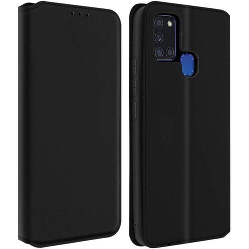 AVIZAR Folio etui za Samsung A21s, držalo za kartice in stojalo za video, magnetni preklop - crn, (20626457) Cene