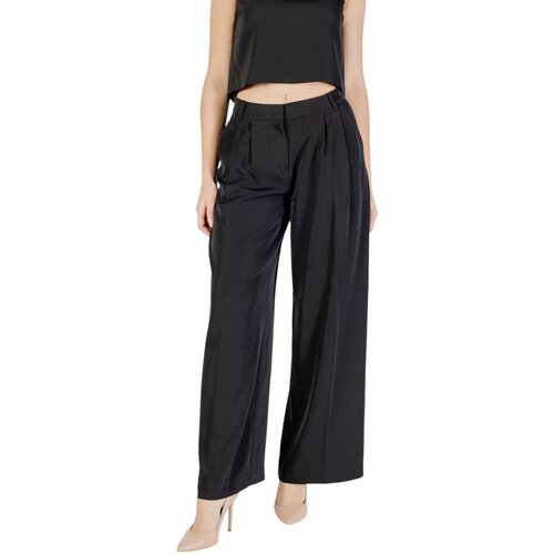 Only Lahkotne hlače &amp;amp; Harem hlače Onlmarie Life Mw Wide Pant Tlr 15344380 Črna Slike