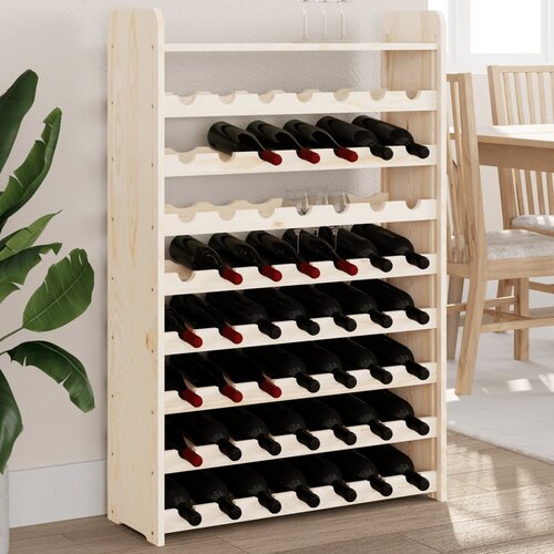 VidaXL Stalak za vino s gornjom pločom 72 5x25x111 5 cm od borovine Slike