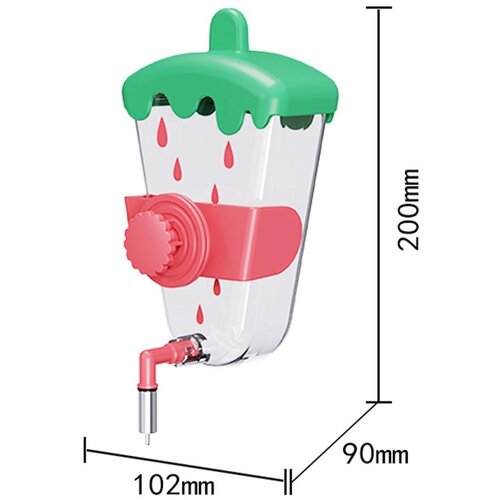 INF Ice Cream Nipple Bird Waterer - Navpično pitje, čisto in enostavno Red, (5000124214) Cene